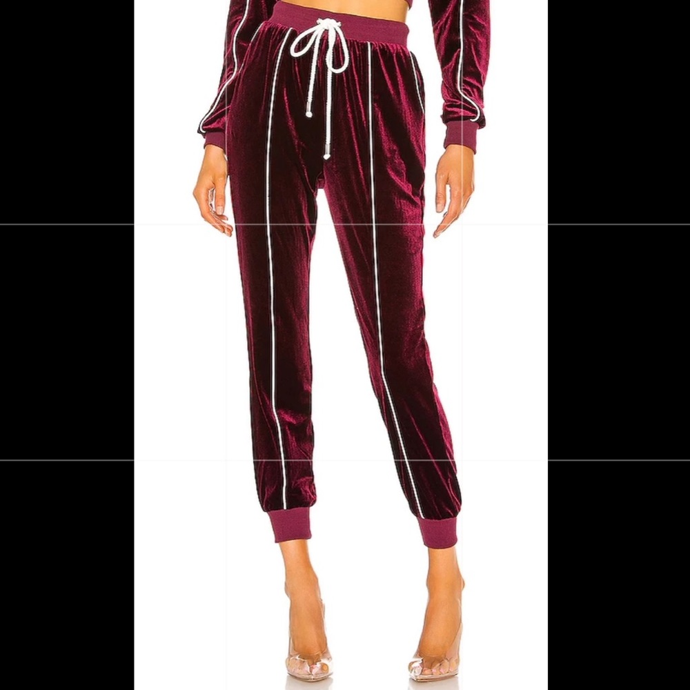 h:ours Revolve See You Joggers in Burgundy- Size XL- NWT- Retail: $188